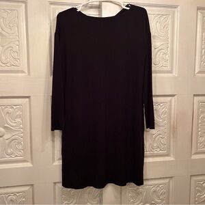 Eileen Fisher Black Stretch Jersey Dress - Size Petite Medium